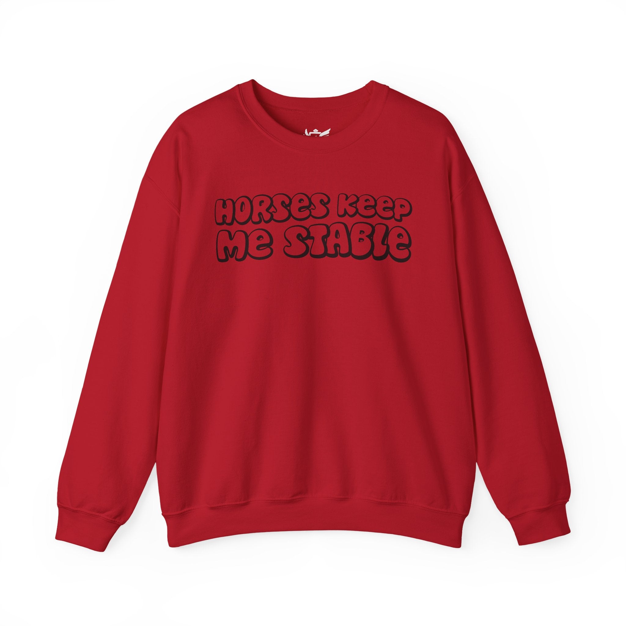 Horses Keep Me Stable Heavy Blend™ Crewneck Sweatshirt