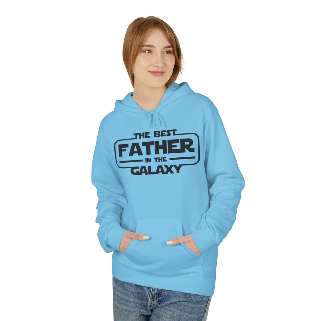 The Best Father in the Galaxy Midweight Softstyle Fleece Hoodie