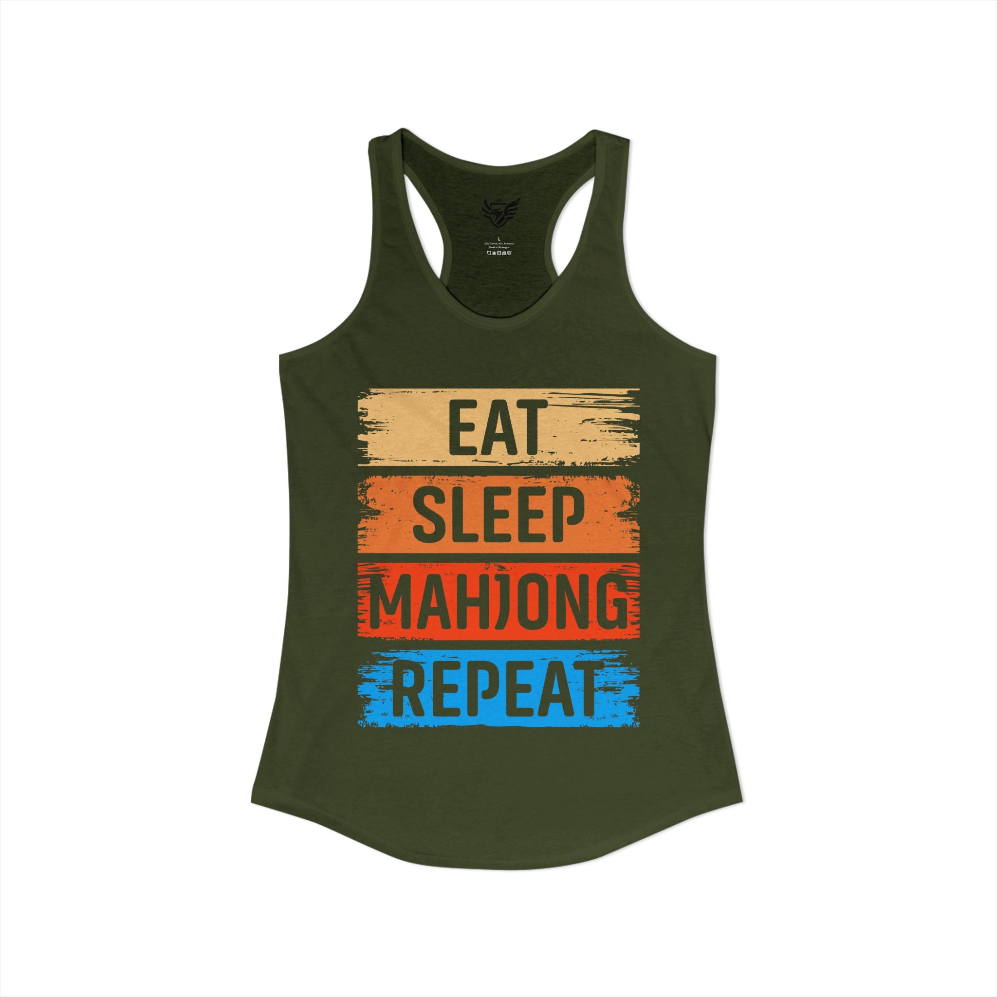 Eat Sleep Mahjong Repeat Ideal Racerback Tank
