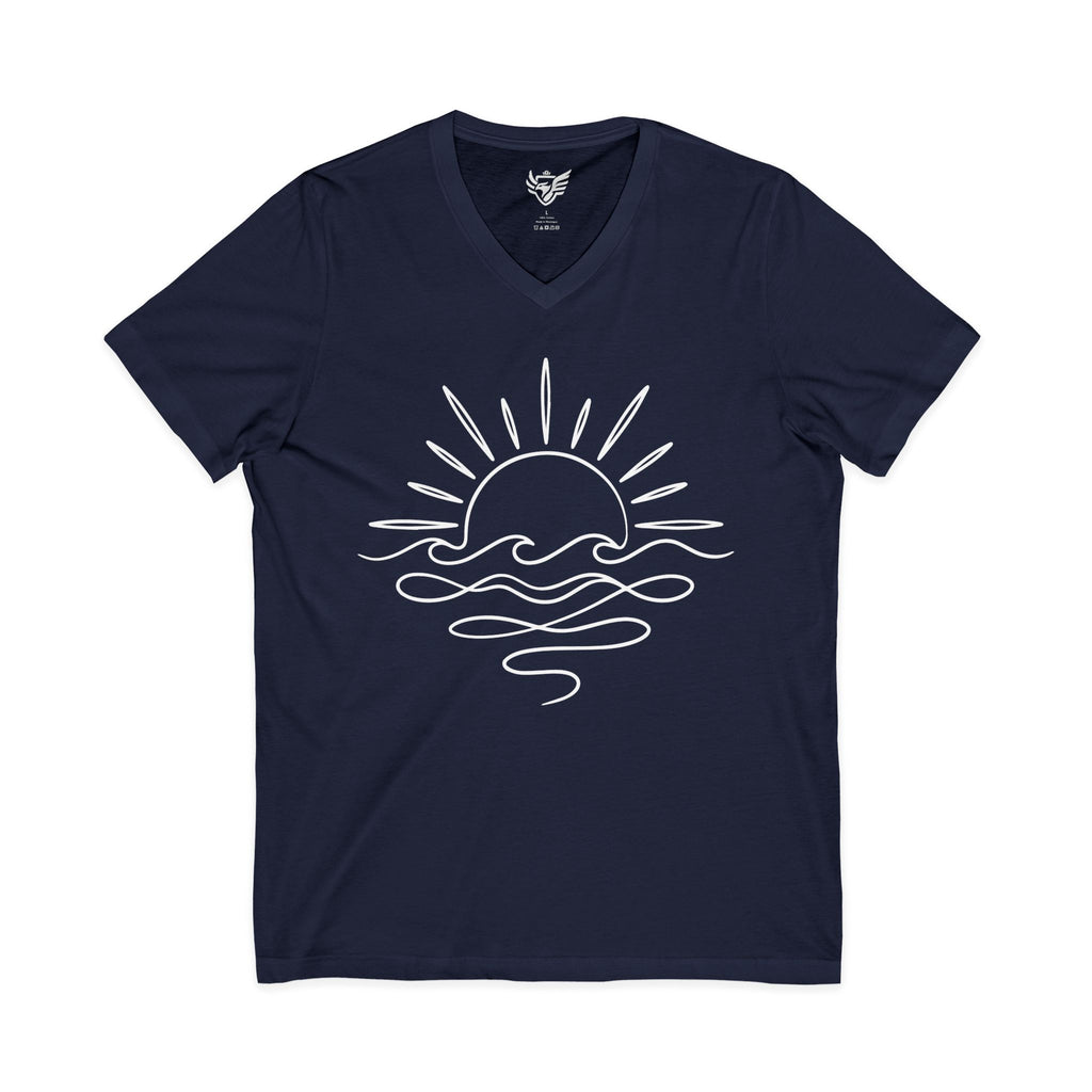 Sunny Sea Jersey Short Sleeve V-Neck Tee