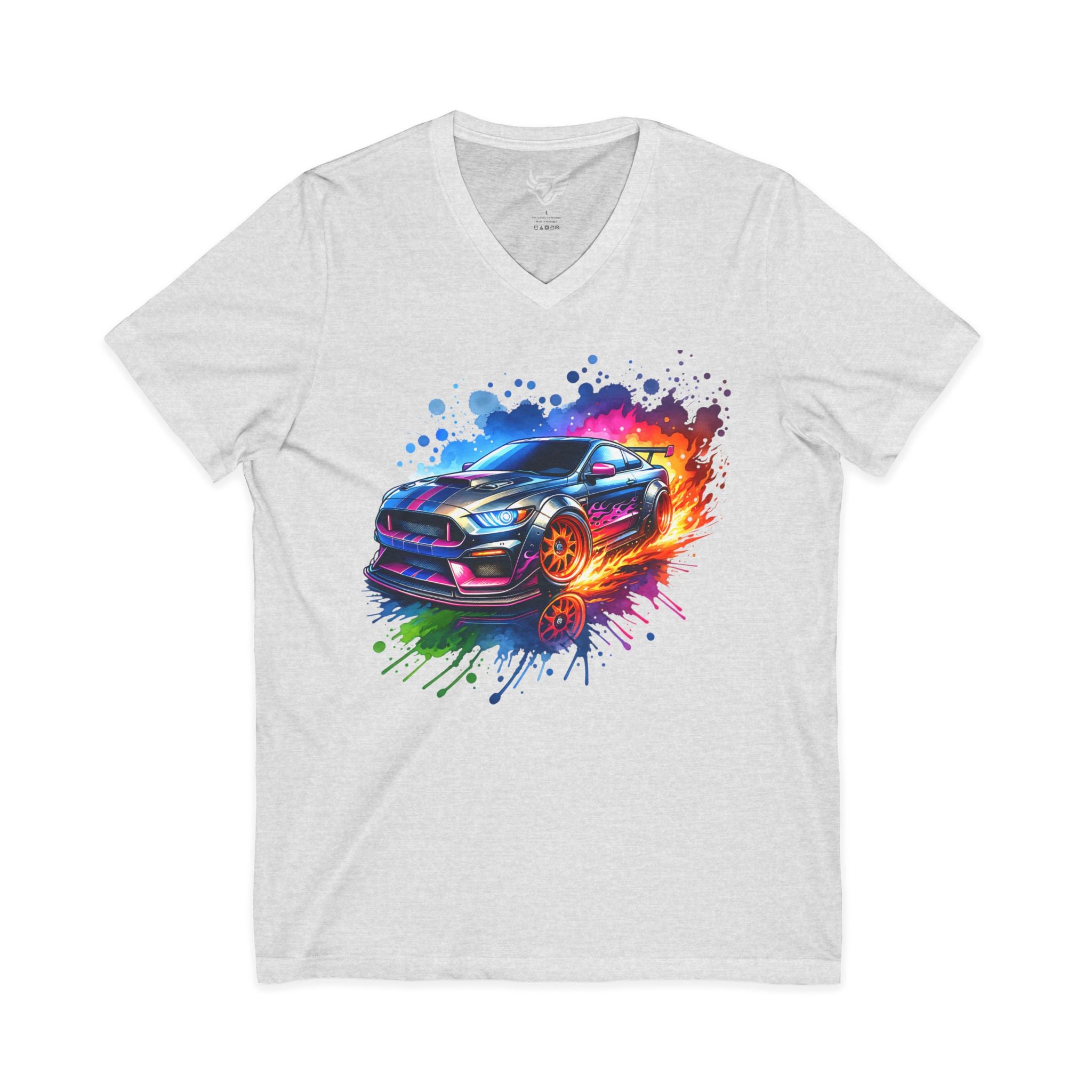 Colorblast Vroom Jersey Short Sleeve V-Neck Tee
