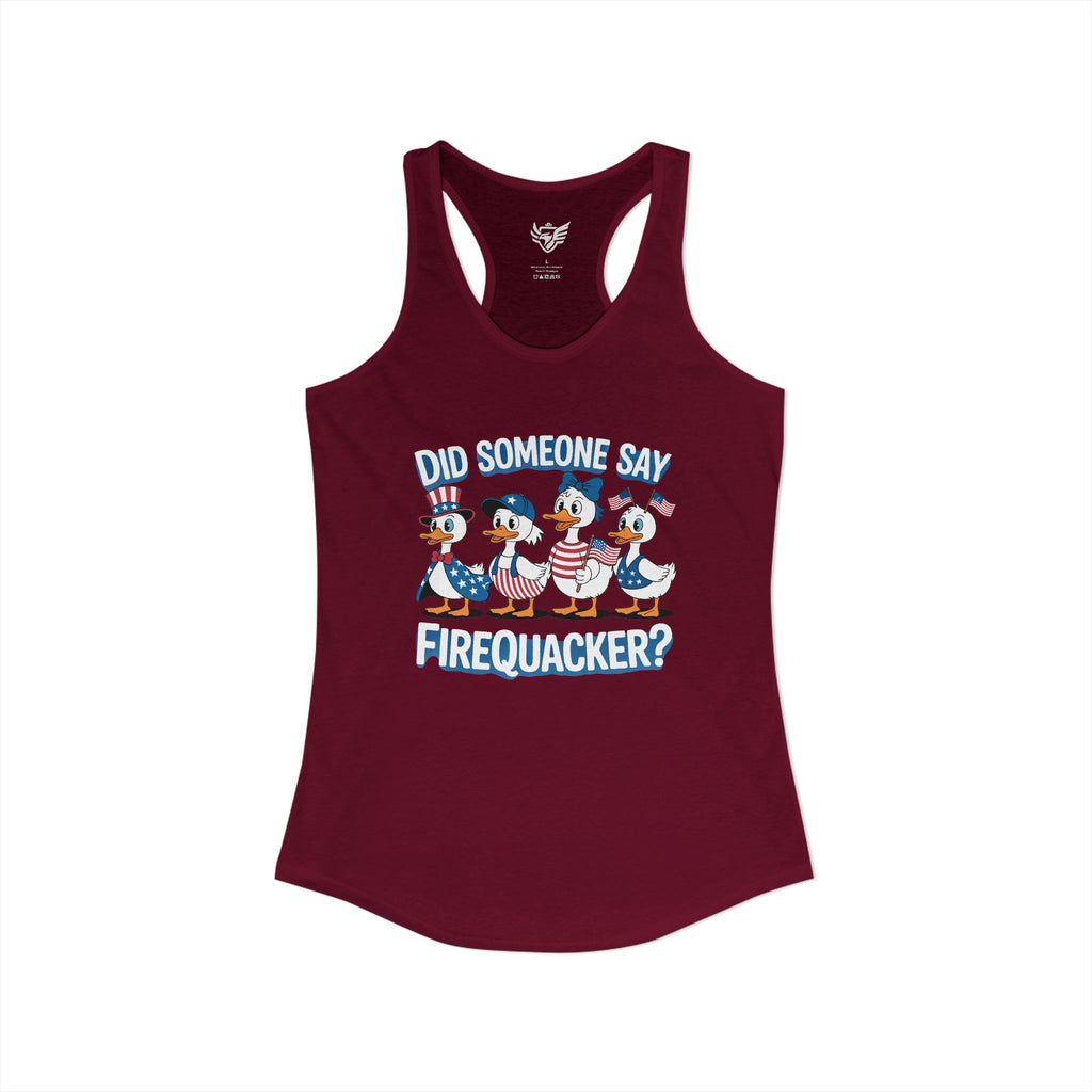 Firequackers Ideal Racerback Tank