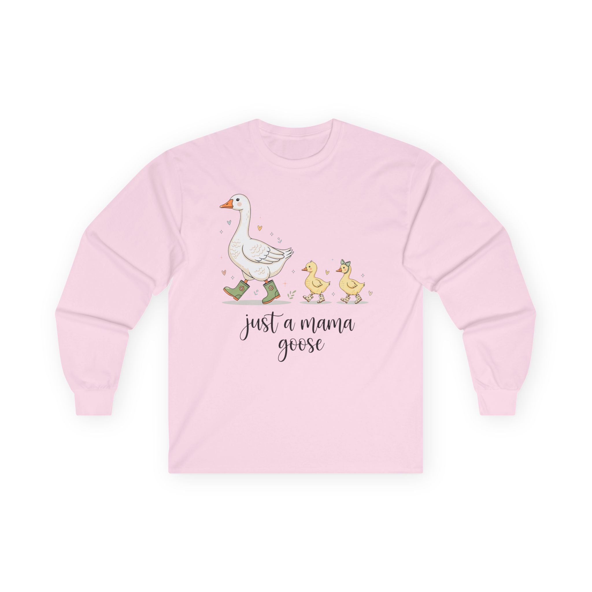 Just A Momma Goose Cotton Long Sleeve Tee