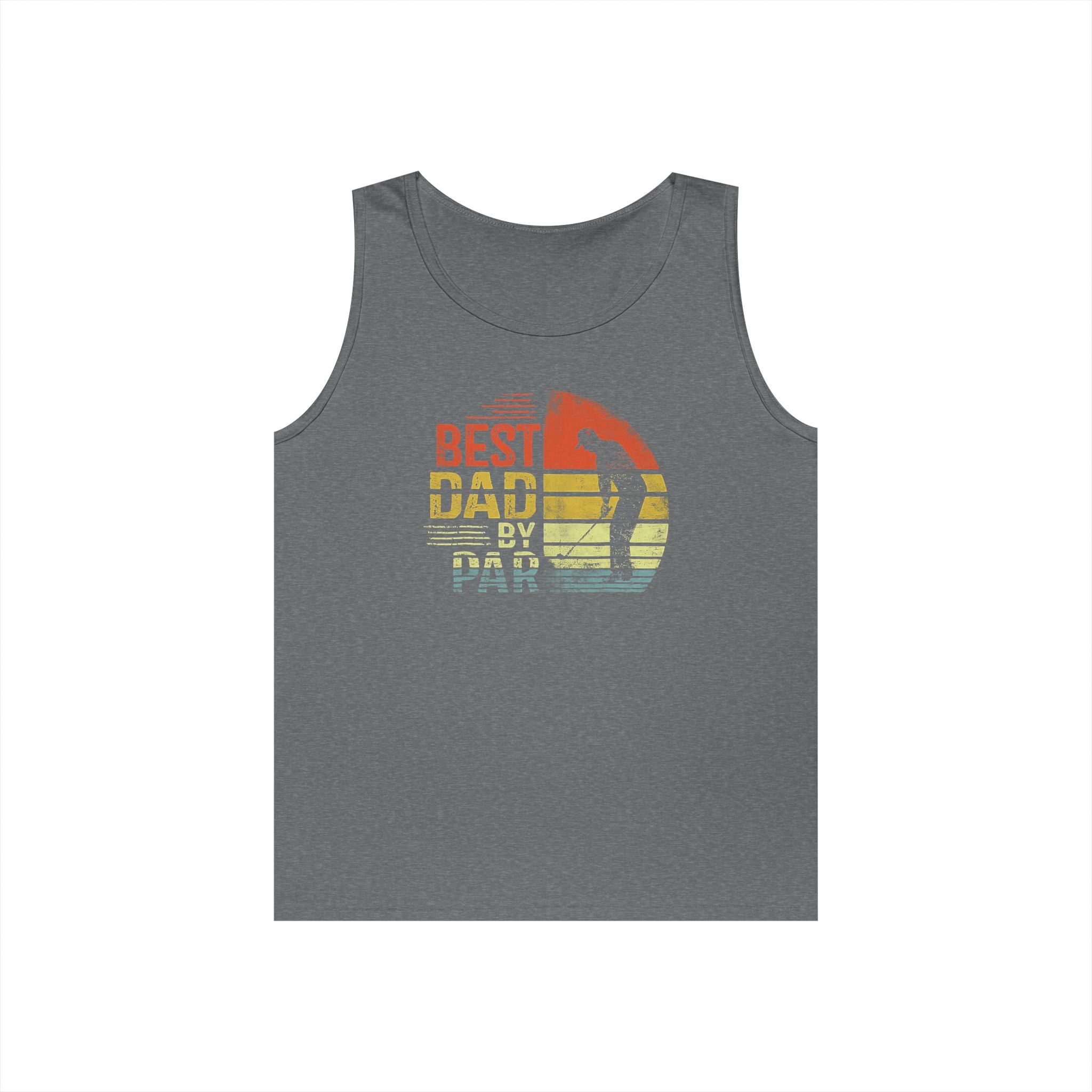 Best Dad By Par Heavy Cotton Tank Top
