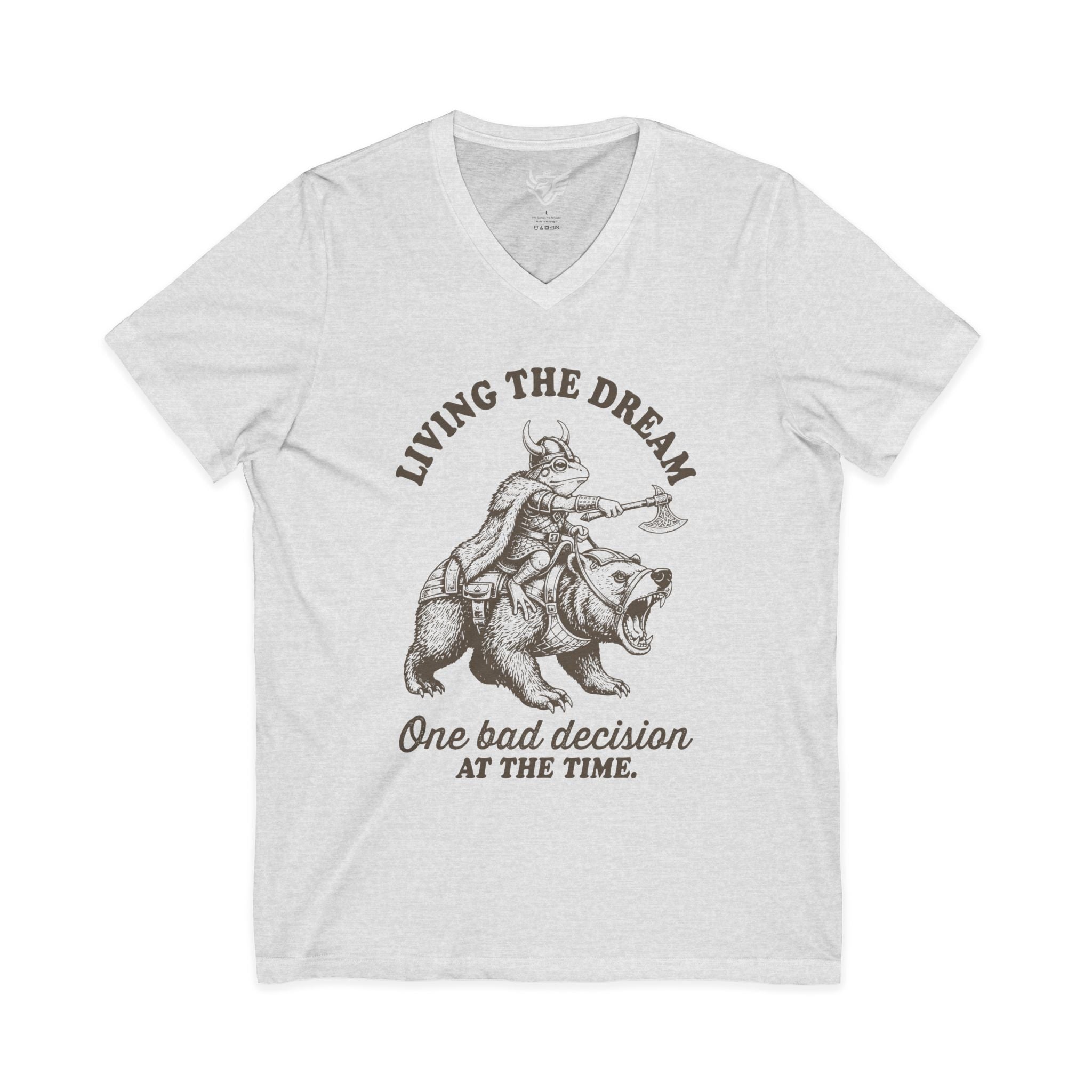 Living The Dream Jersey Short Sleeve V-Neck Tee