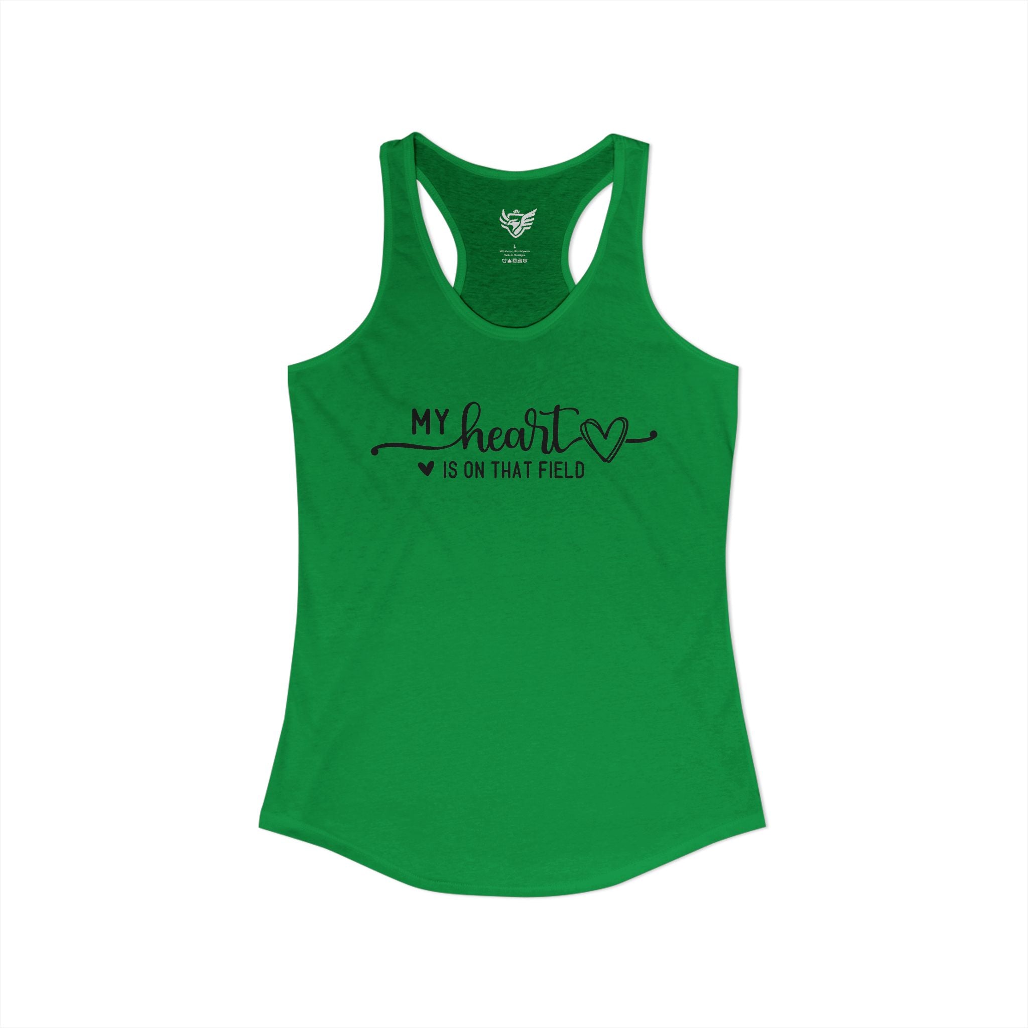 My Heart is on that Field Ideal Racerback Tank