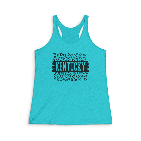 KY Leopard Tri-Blend Racerback Tank