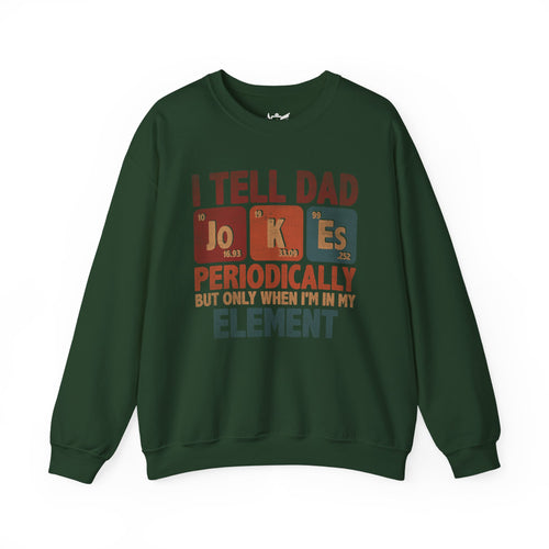 Dad Jokes Periodically Heavy Blend™ Crewneck Sweatshirt