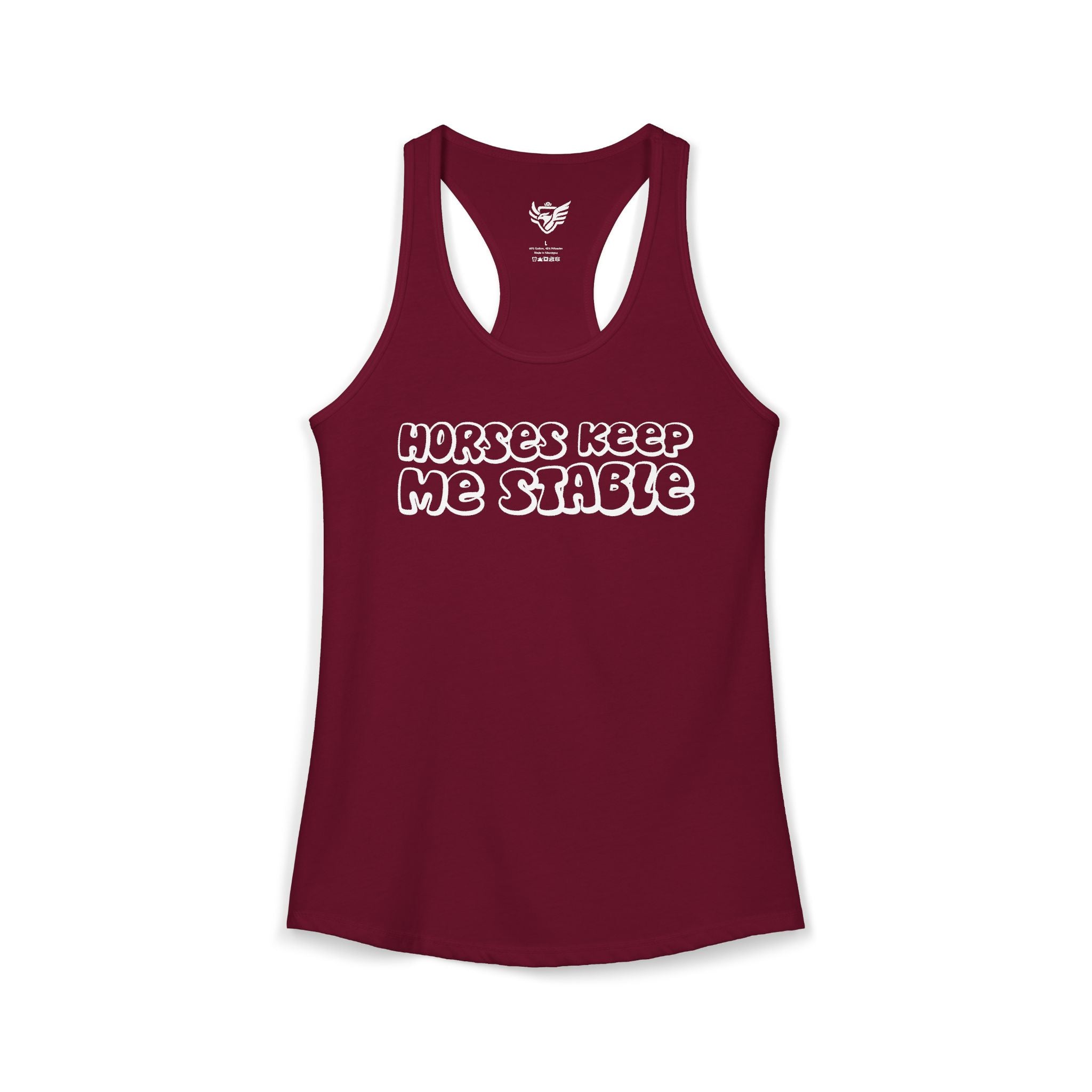 Horses Keep Me Stable Ideal Racerback Tank