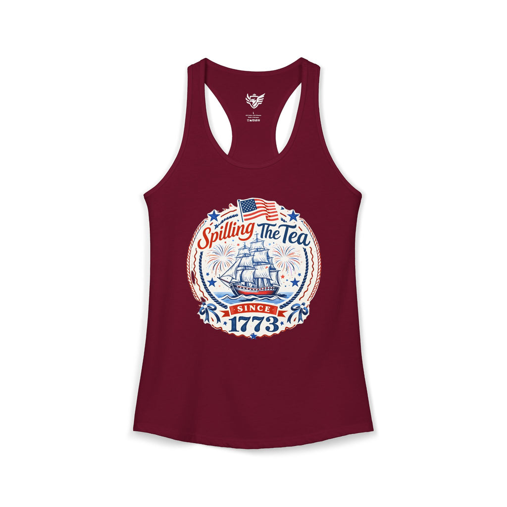 Spilling The Tea Ideal Racerback Tank