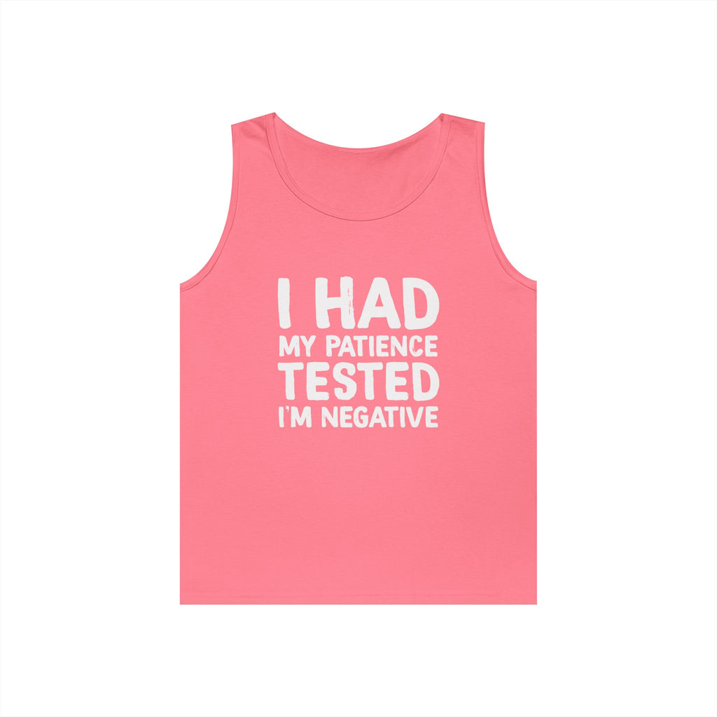 Negative For Patience Heavy Cotton Tank Top