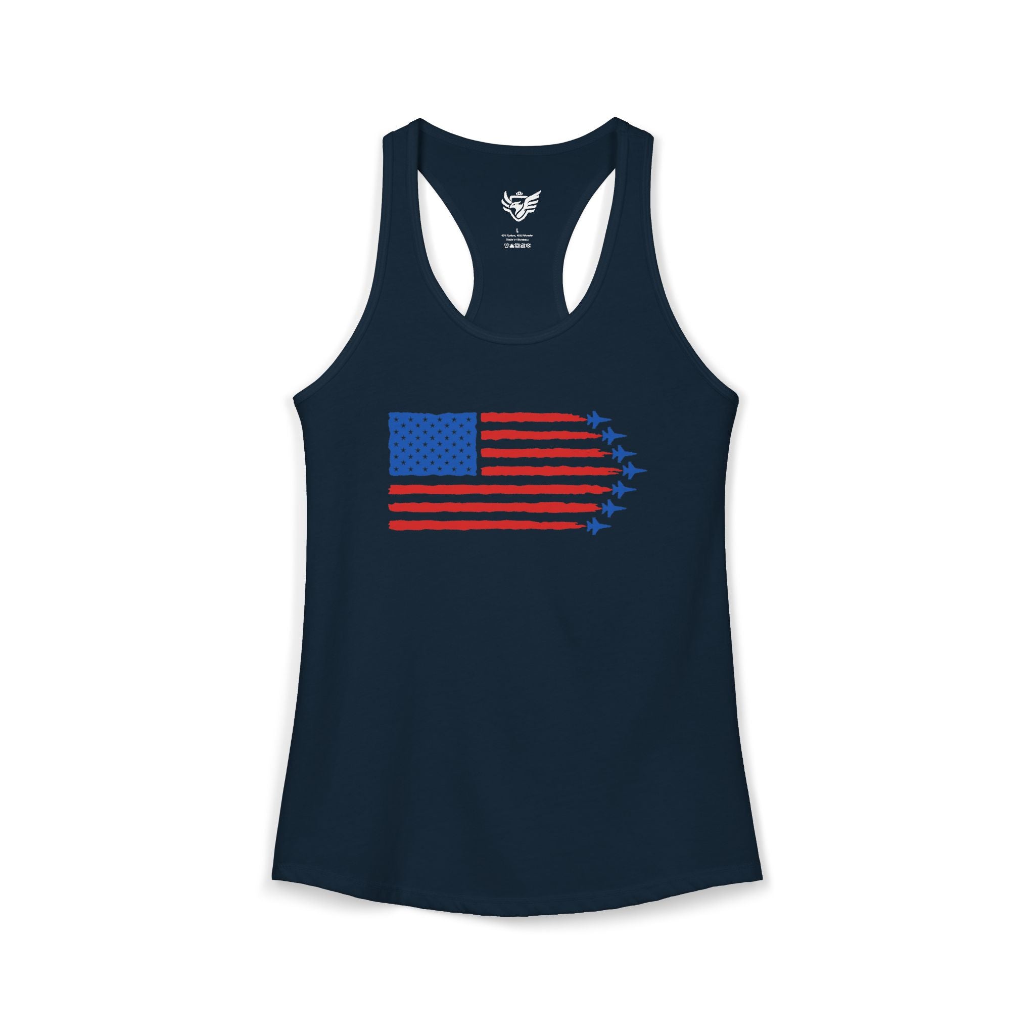 USA Jet Flag Ideal Racerback Tank