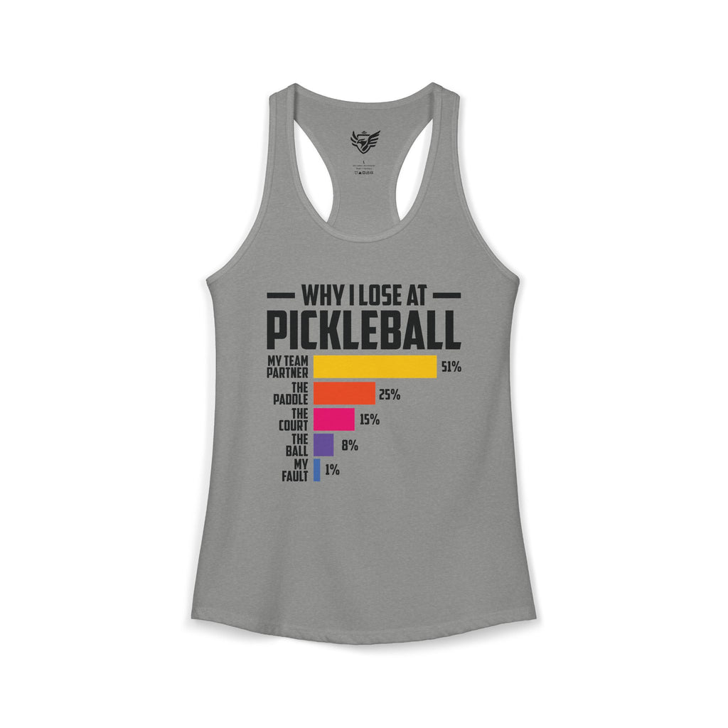Why I Lose At Pickleball Ideal Racerback Tank