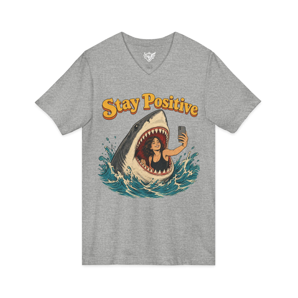 Stay Positive Jersey Short Sleeve V-Neck Tee