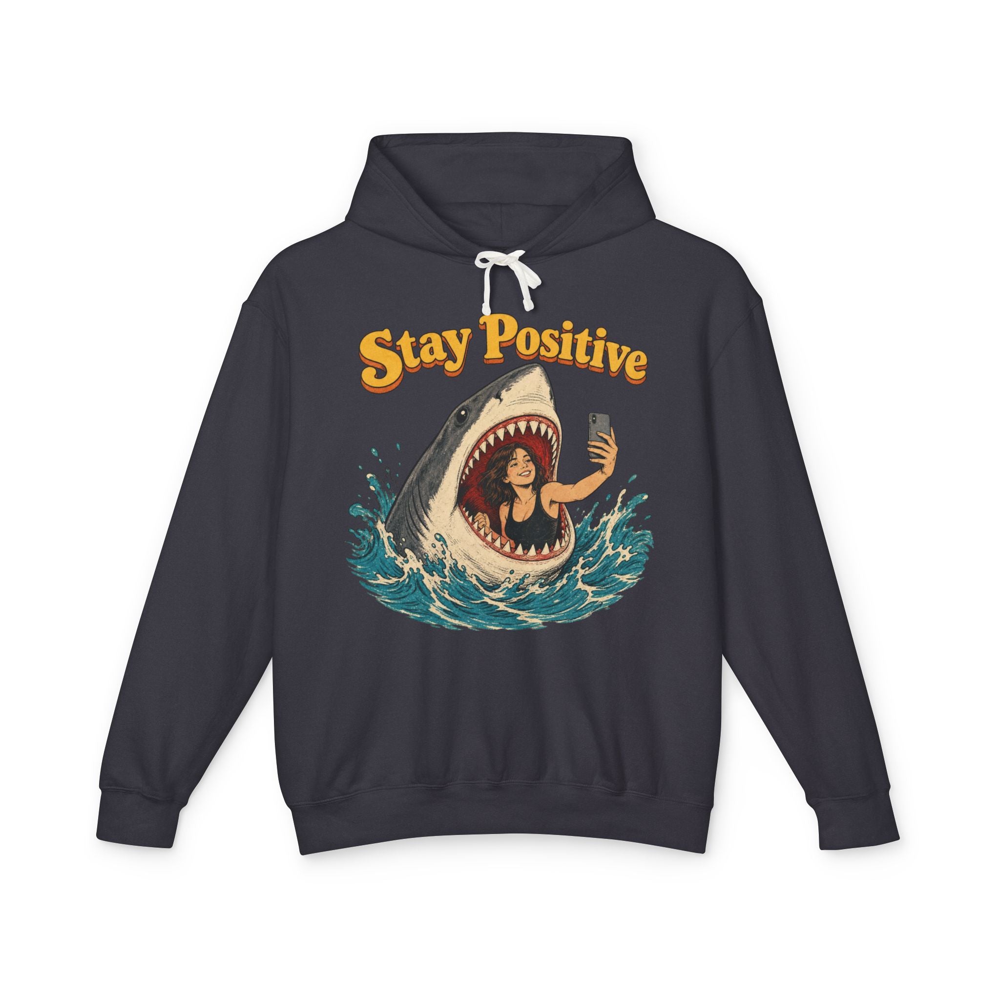 Stay Positive Lightweight Hooded Sweatshirt