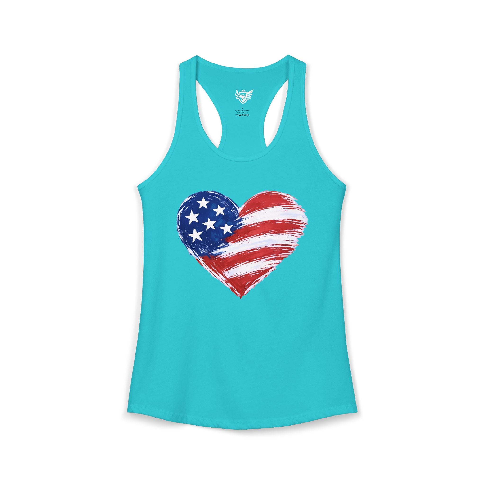 Heart Flag Ideal Racerback Tank