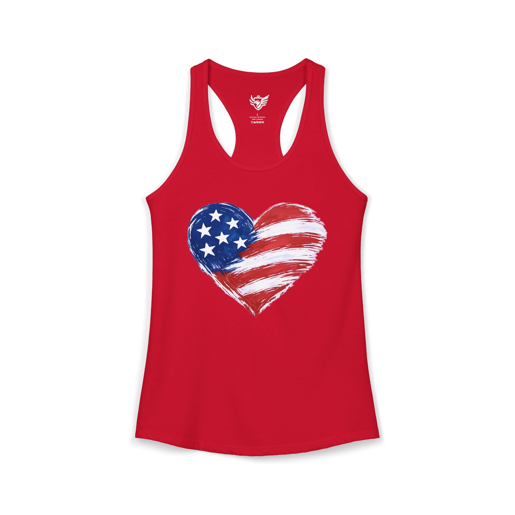 Heart Flag Ideal Racerback Tank