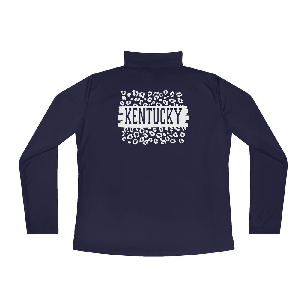 Ladies KY Leopard Quarter-Zip Pullover