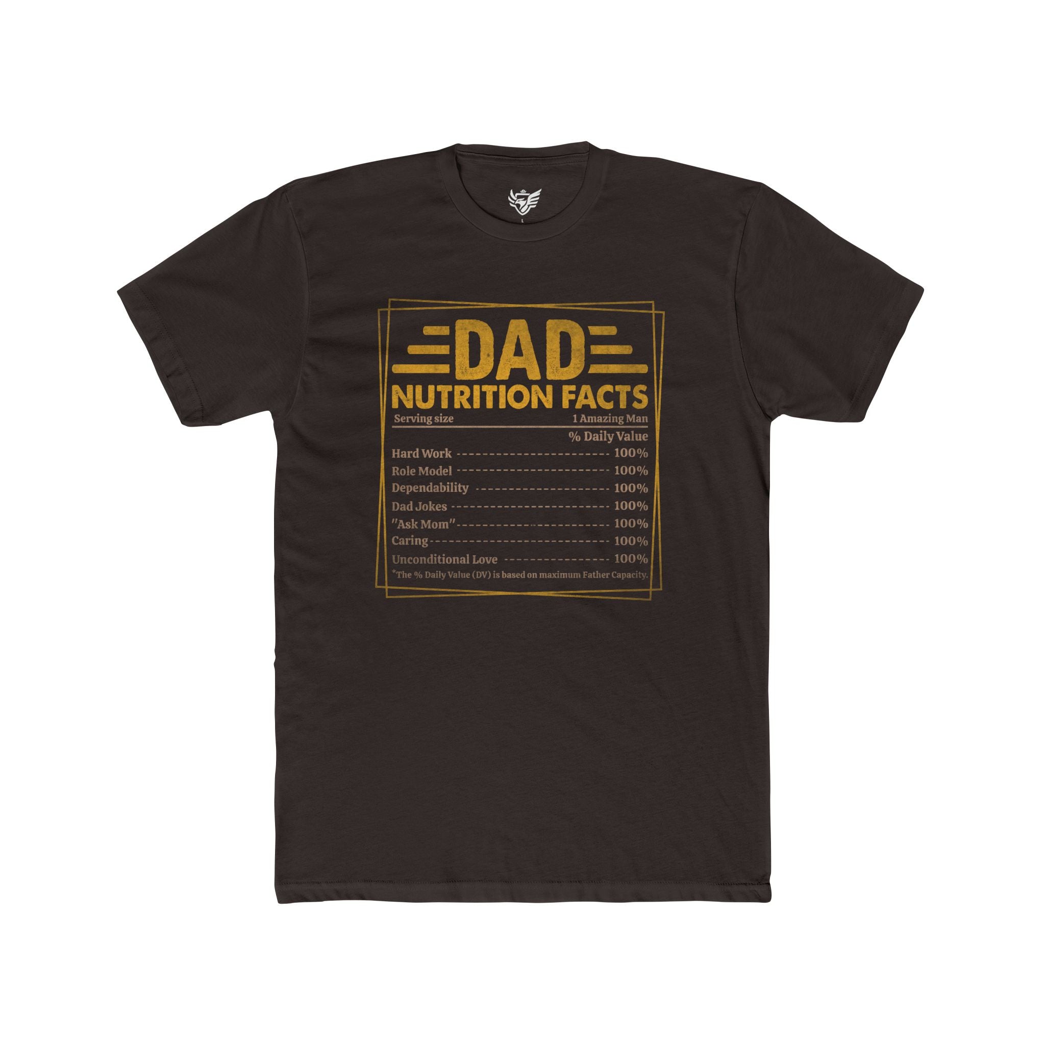 Dad Nutrition Facts Cotton Crew Tee