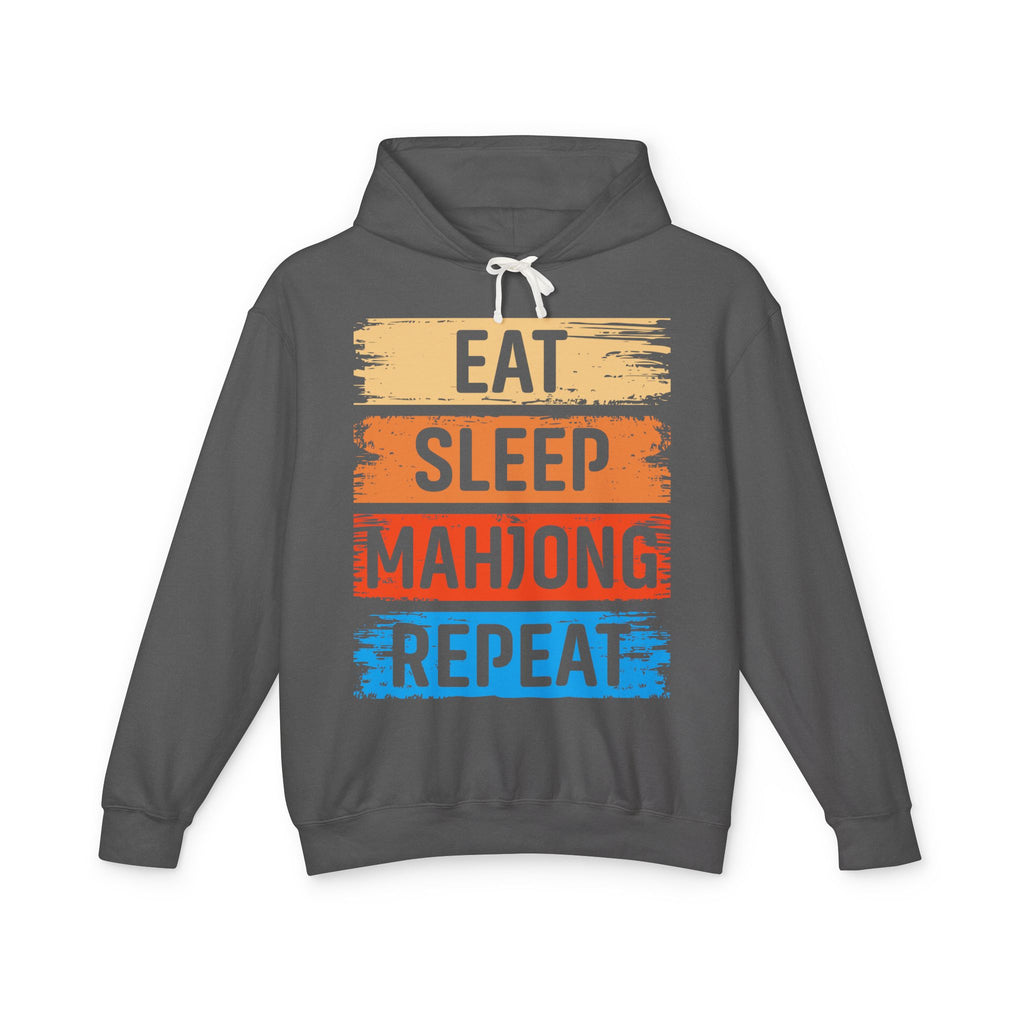 Eat Sleep Mahjong Repeat Lightweight Hooded Sweatshirt