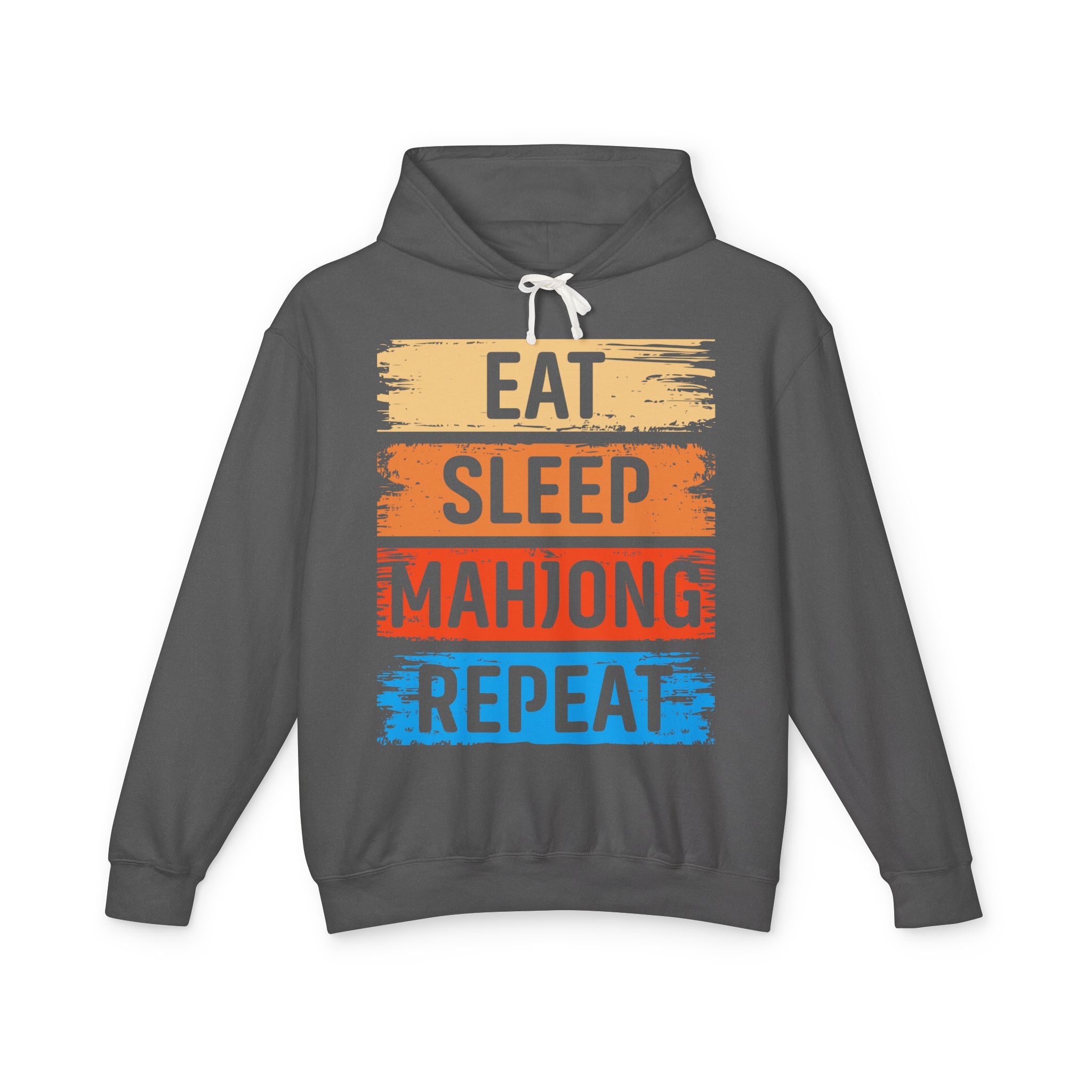 Eat Sleep Mahjong Repeat Lightweight Hooded Sweatshirt