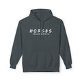 Horses, Friends Theme Midweight Softstyle Fleece Hoodie