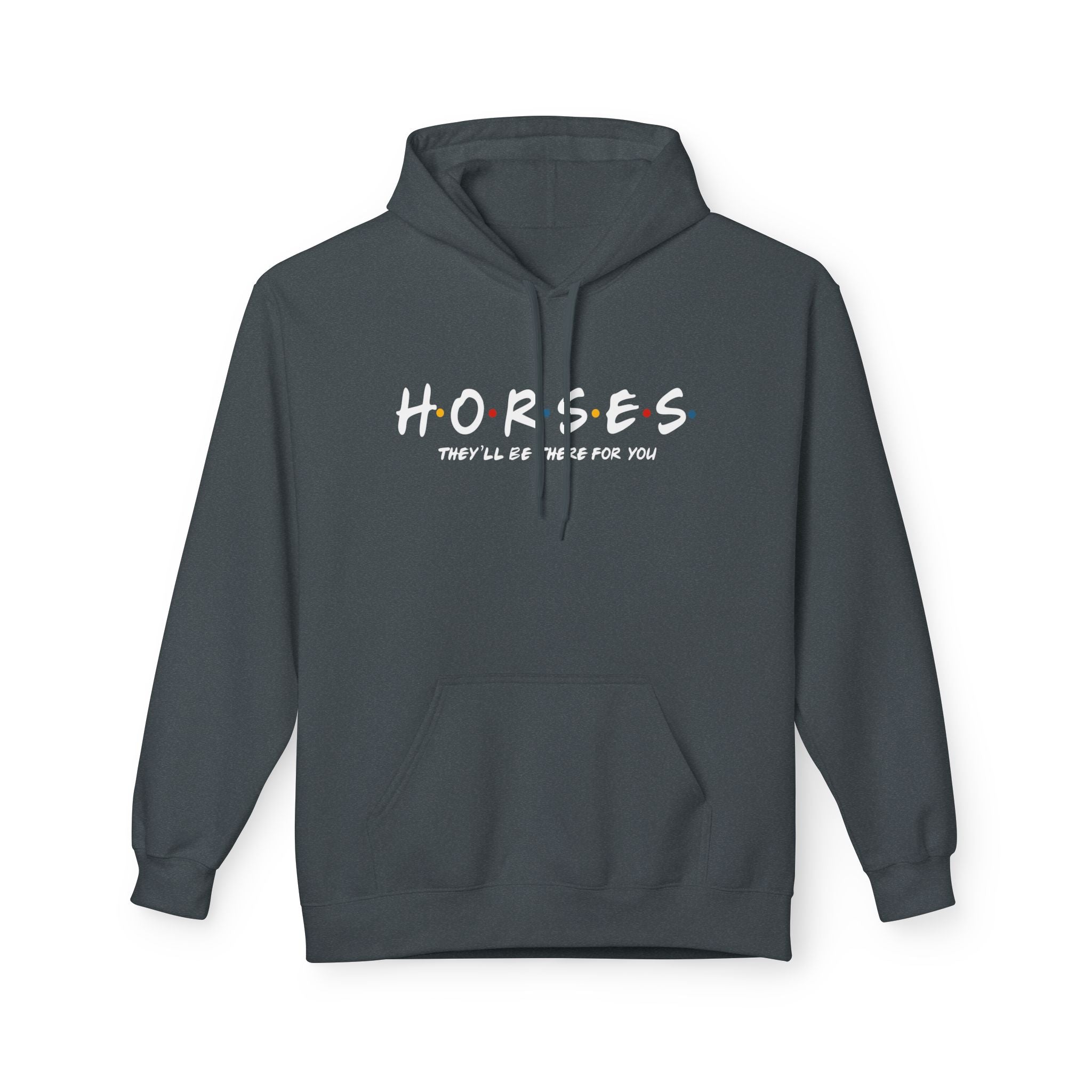 Horses, Friends Theme Midweight Softstyle Fleece Hoodie