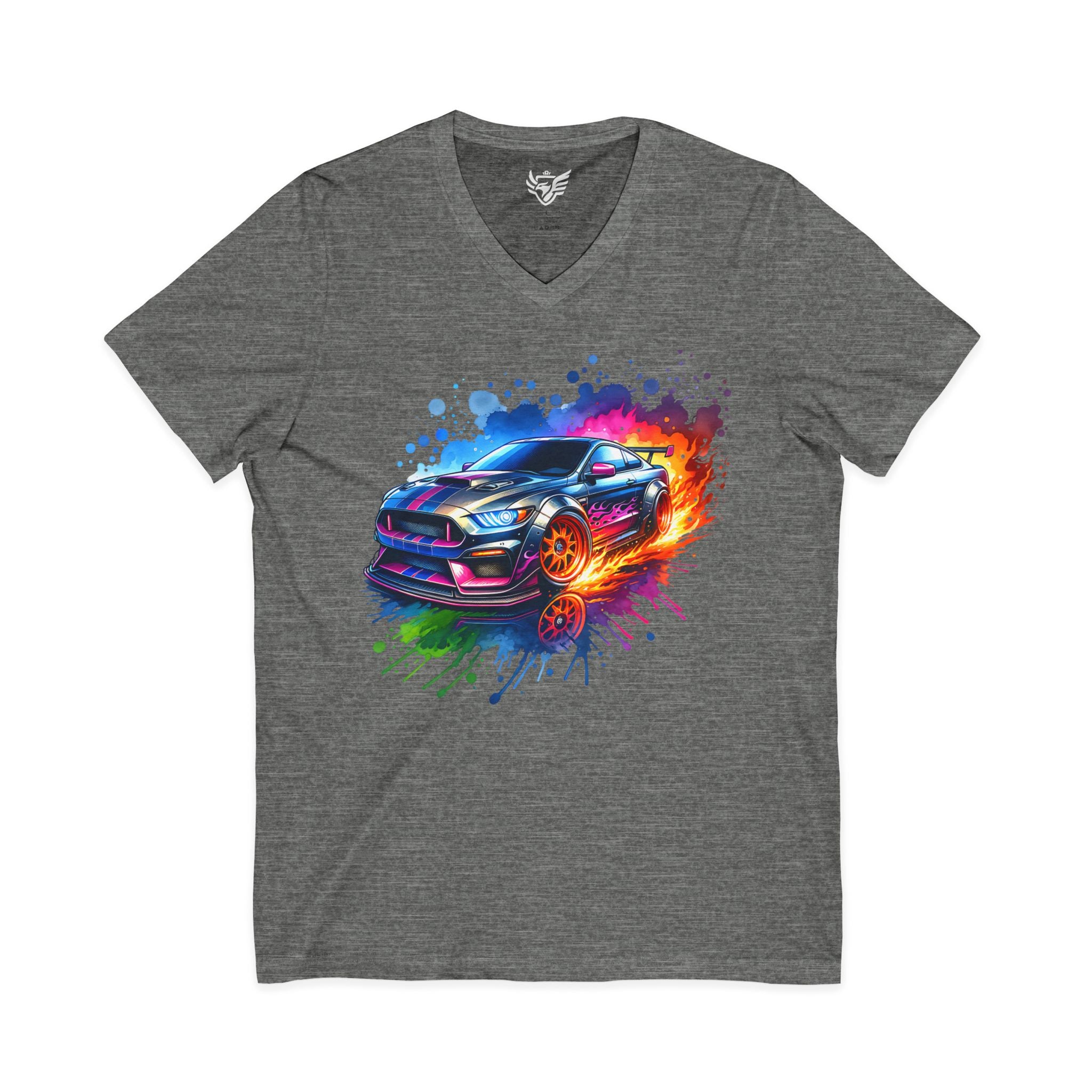 Colorblast Vroom Jersey Short Sleeve V-Neck Tee