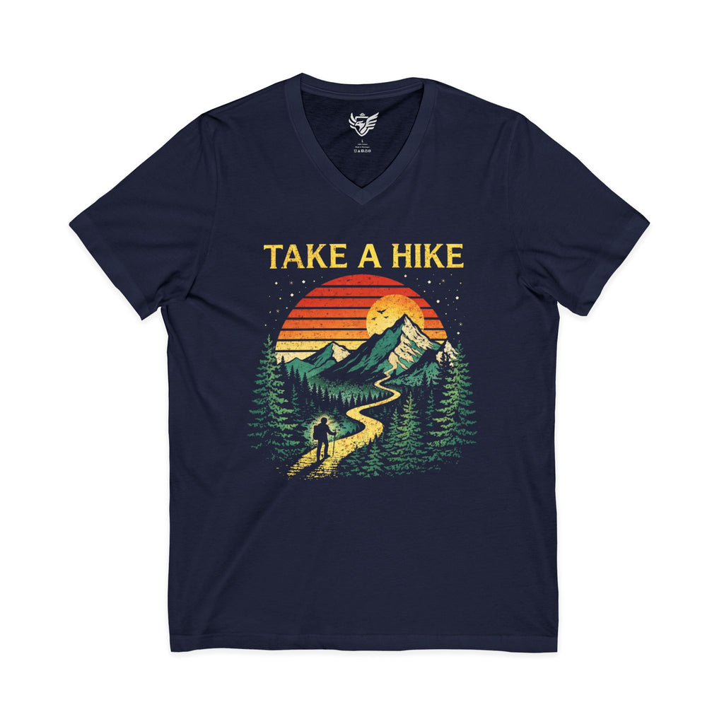 Take A Hike Jersey Short Sleeve V-Neck Tee