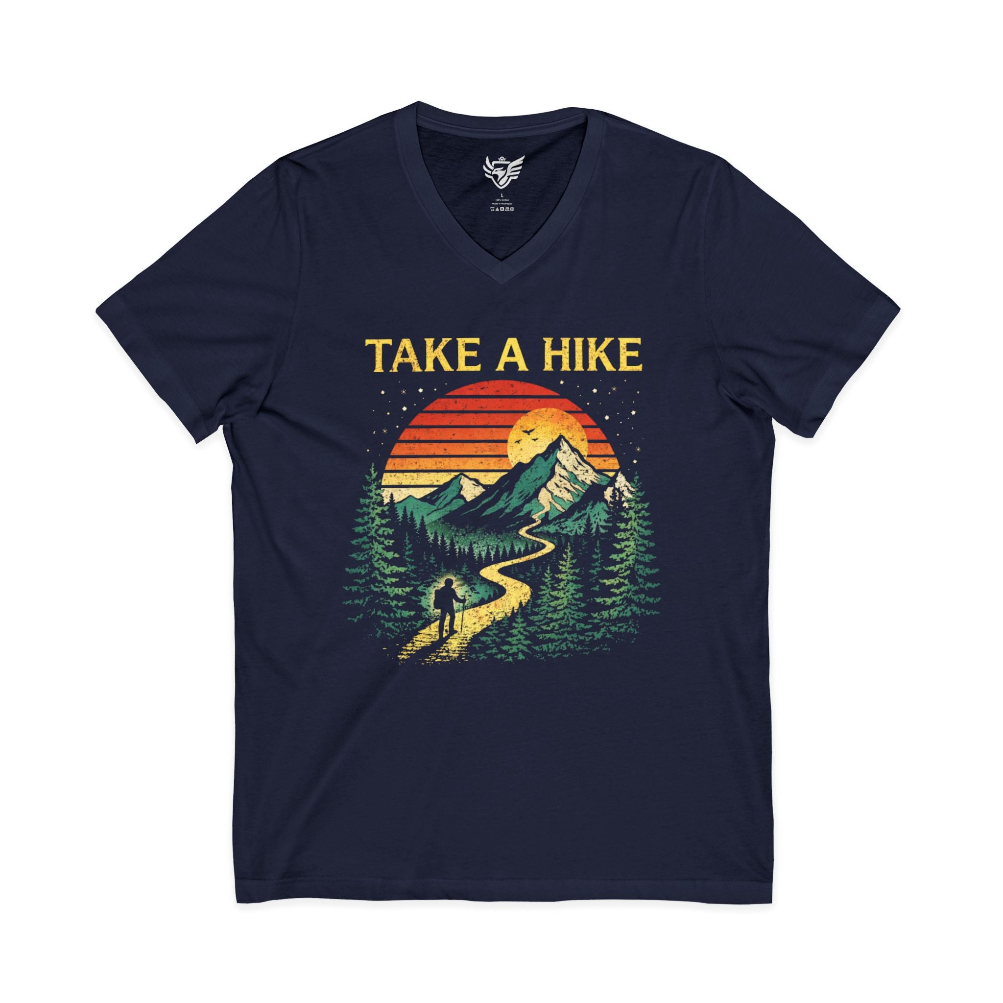 Take A Hike Jersey Short Sleeve V-Neck Tee