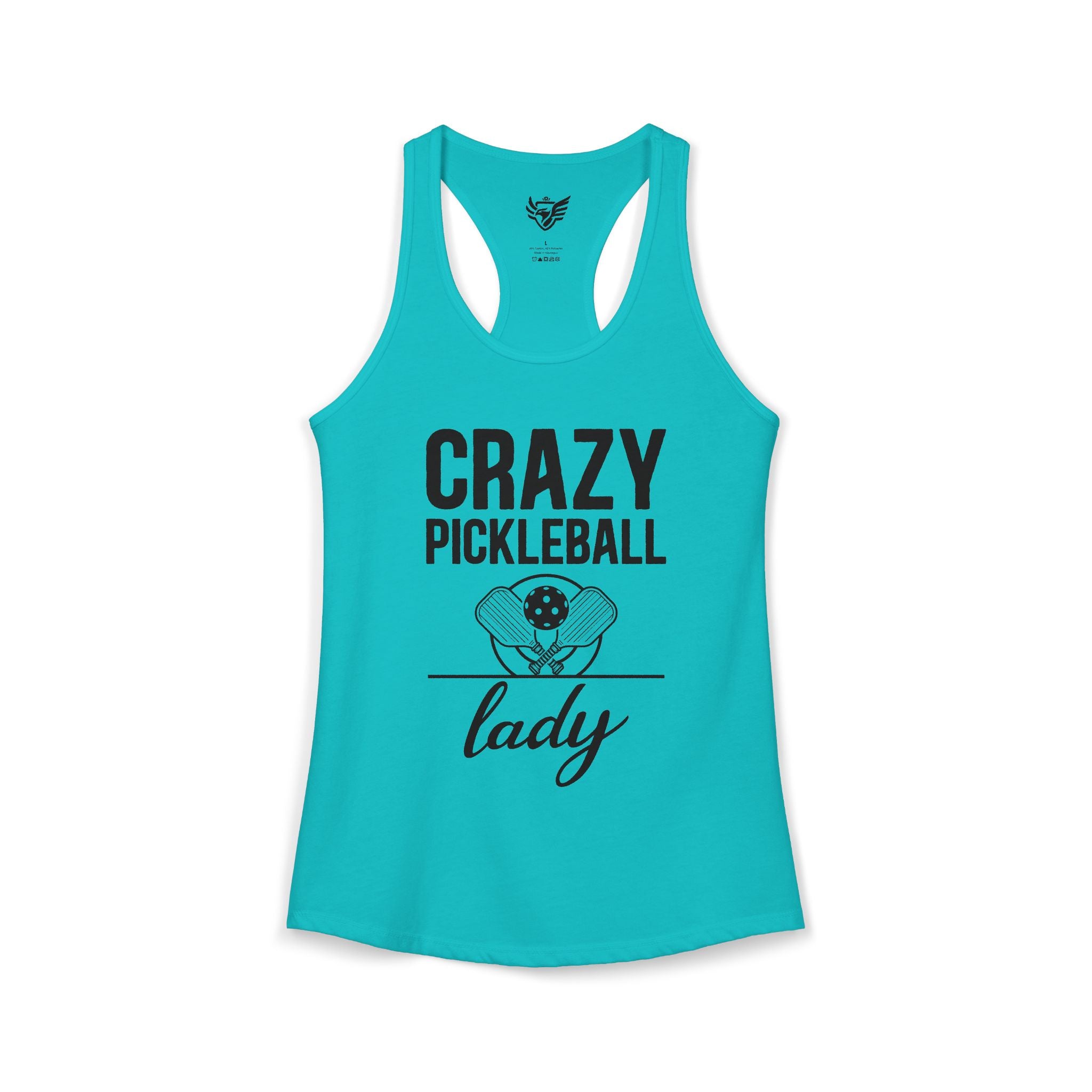 Crazy Pickleball Lady Ideal Racerback Tank