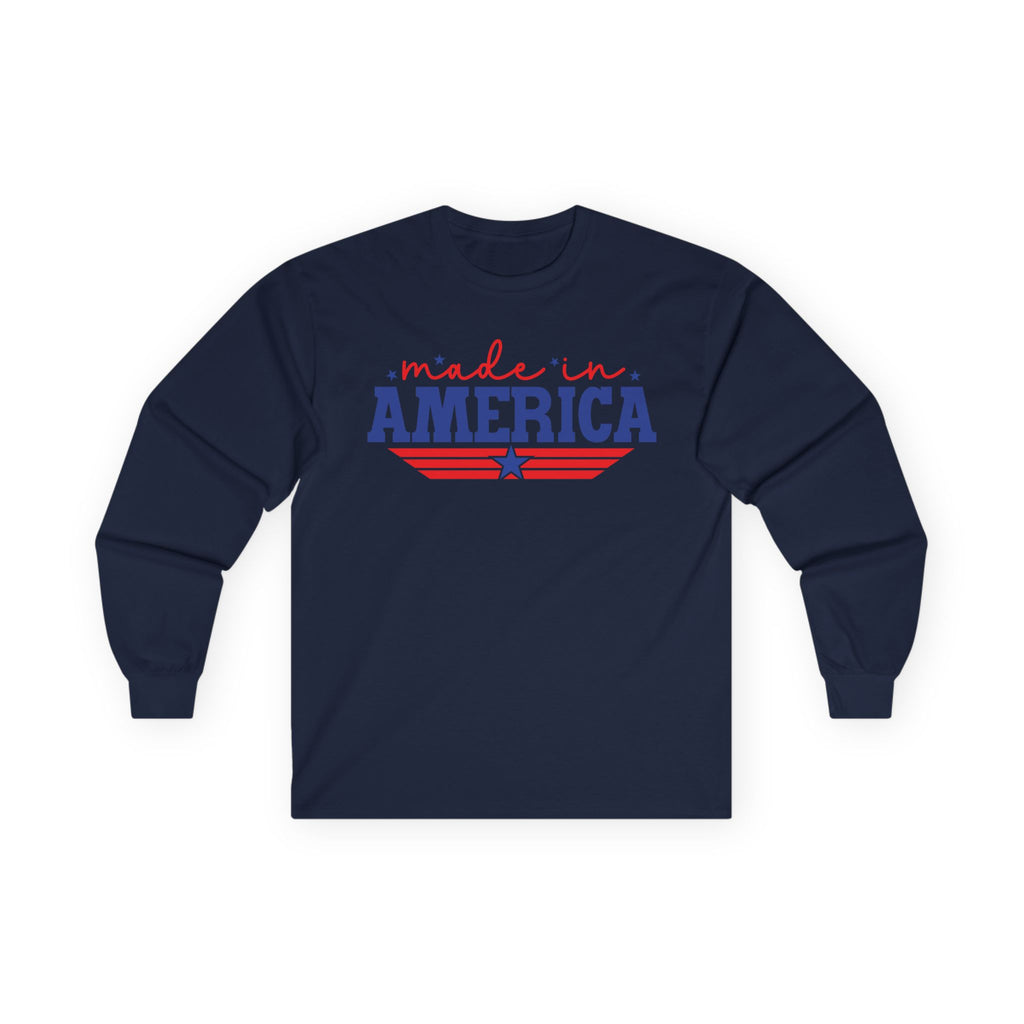 Made In America Cotton Long Sleeve Tee