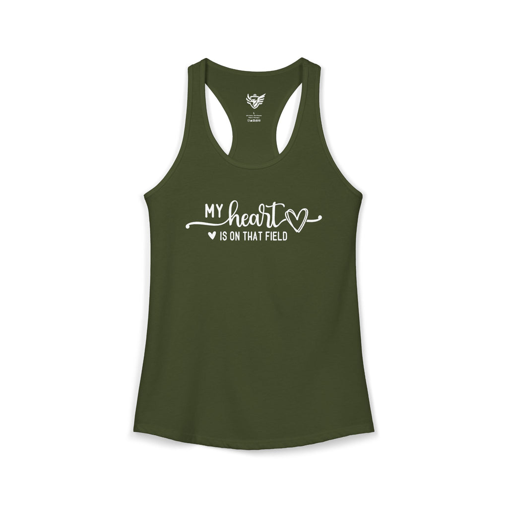My Heart is on that Field Ideal Racerback Tank