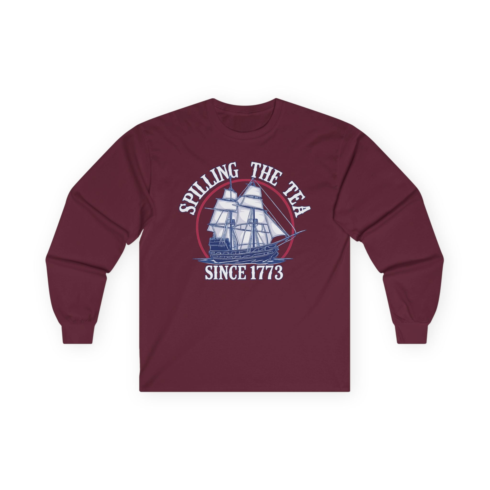 Spilling The Tea Cotton Long Sleeve Tee