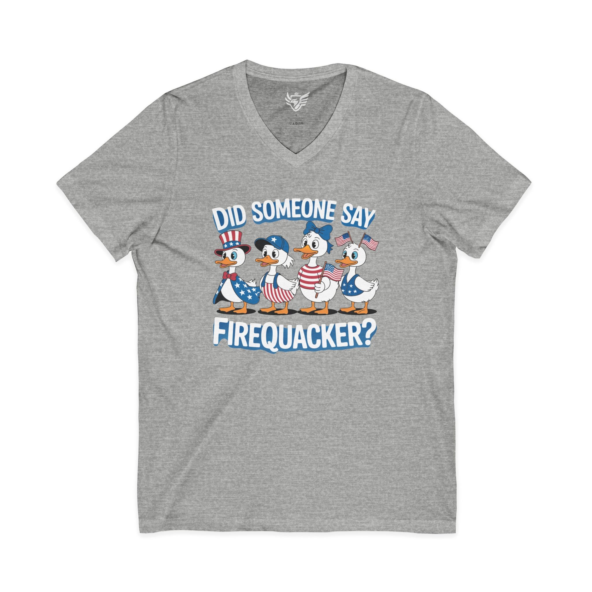 Firequackers Jersey Short Sleeve V-Neck Tee
