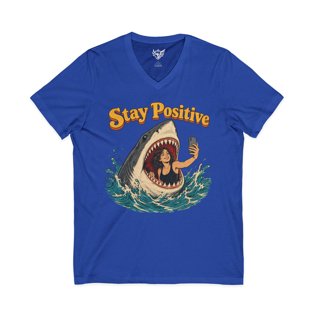 Stay Positive Jersey Short Sleeve V-Neck Tee