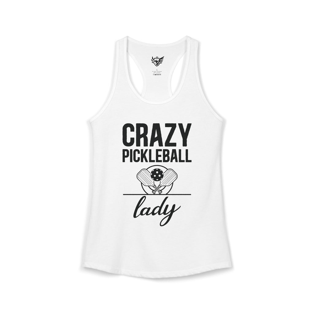 Crazy Pickleball Lady Ideal Racerback Tank