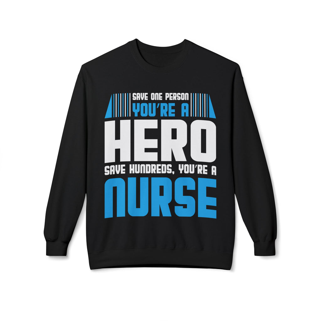 Nurses Are Heros Midweight Softstyle Fleece Crewneck Sweatshirt