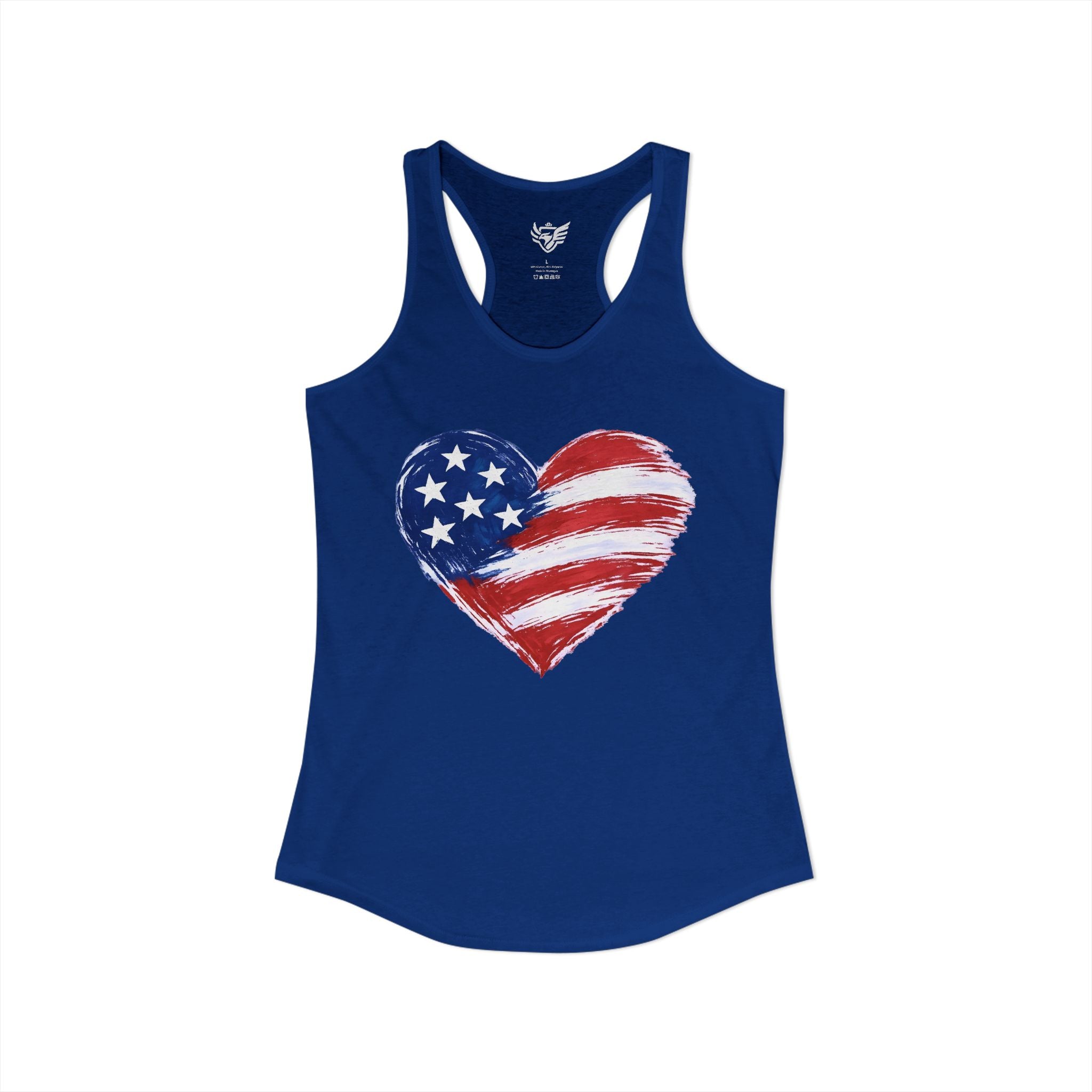 Heart Flag Ideal Racerback Tank