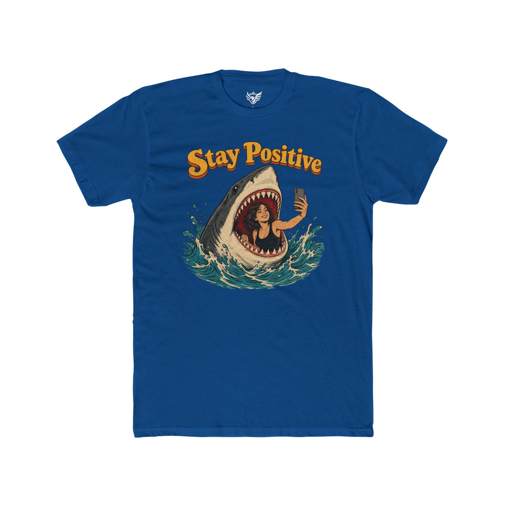 Stay Positive Cotton Crew Tee