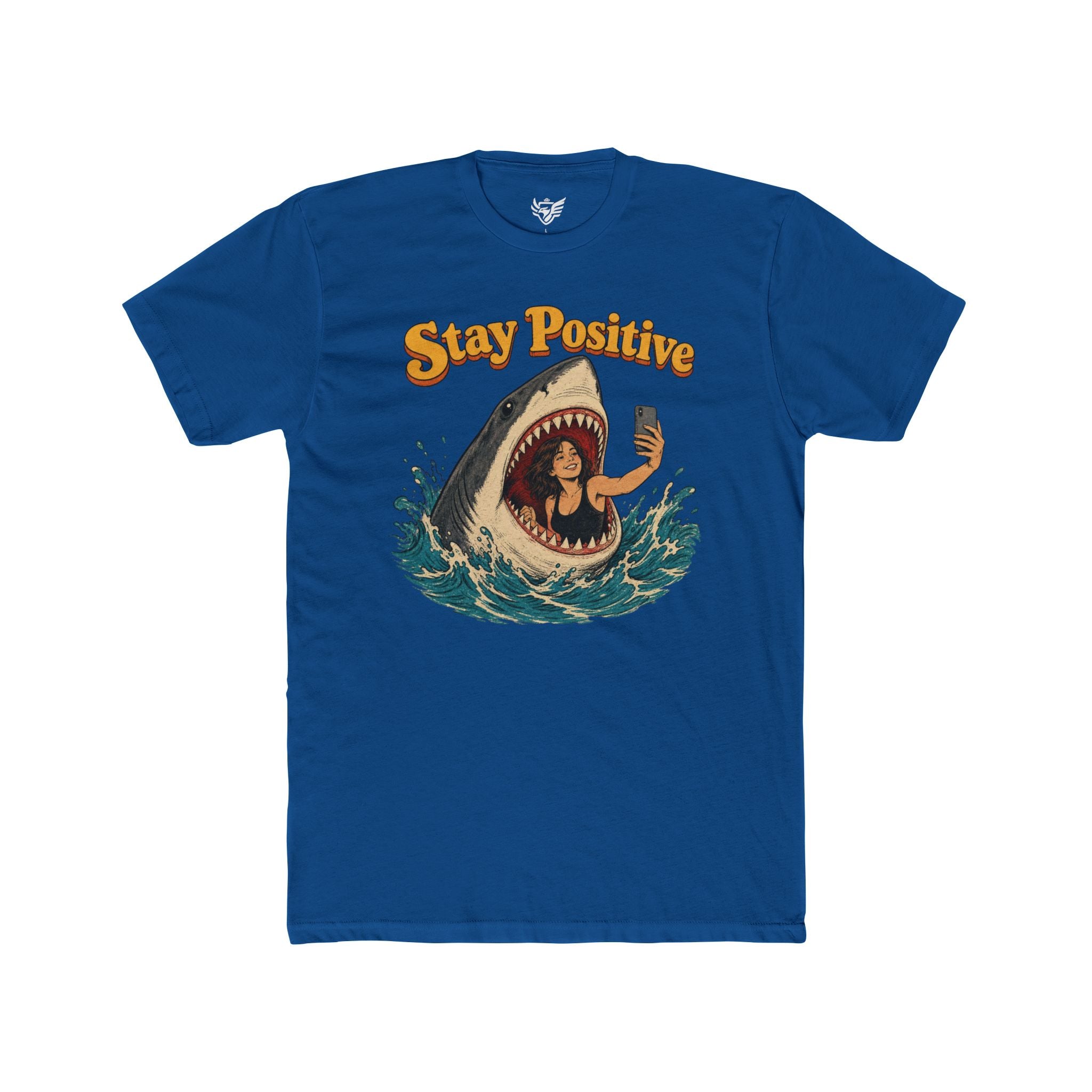 Stay Positive Cotton Crew Tee