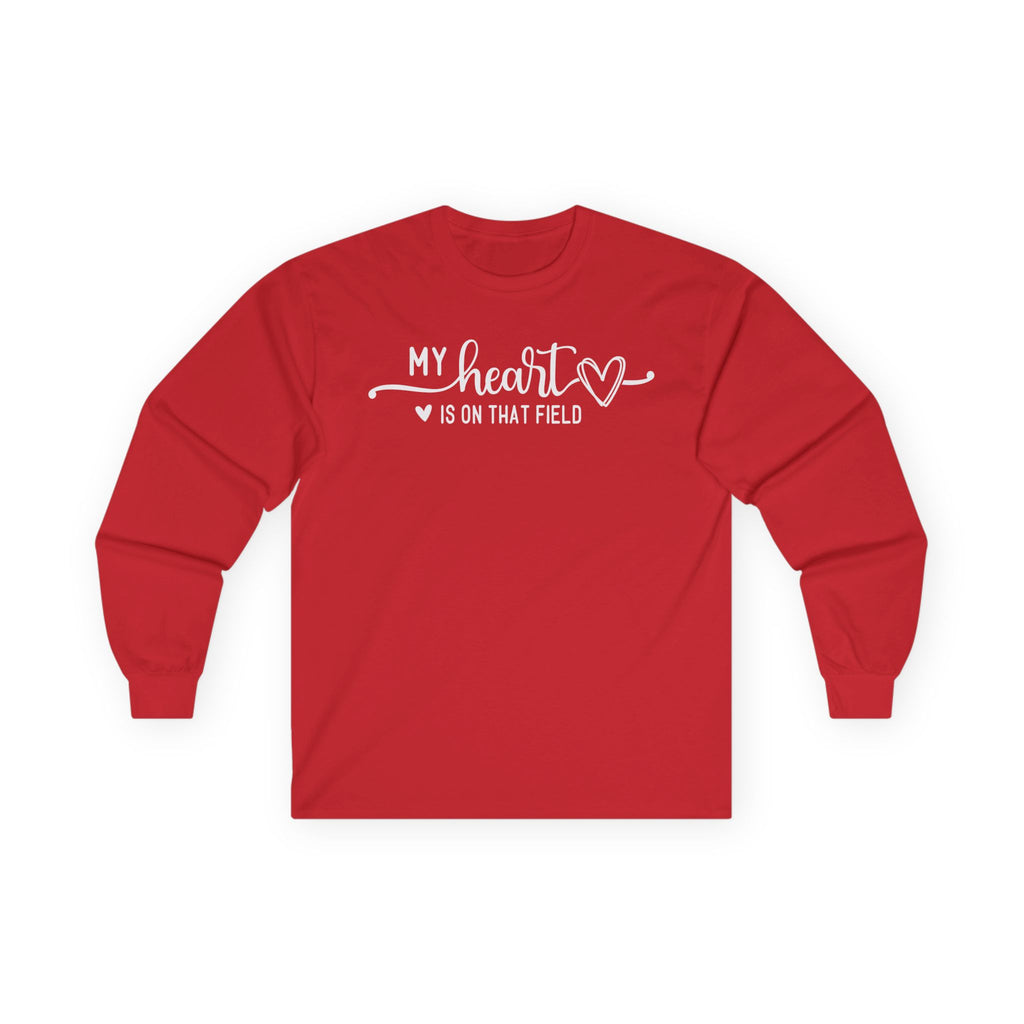 My Heart is on that Field Cotton Long Sleeve Tee