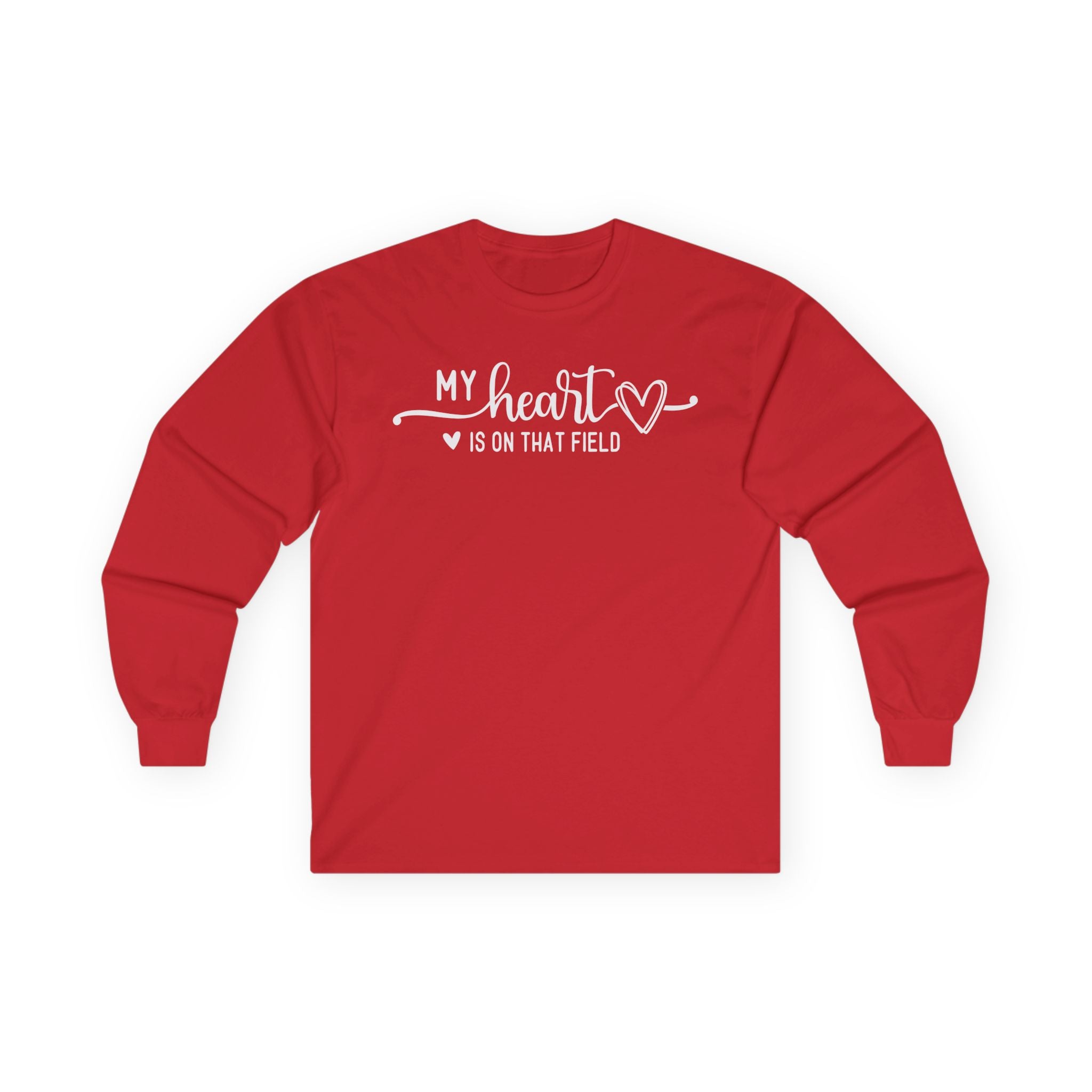 My Heart is on that Field Cotton Long Sleeve Tee