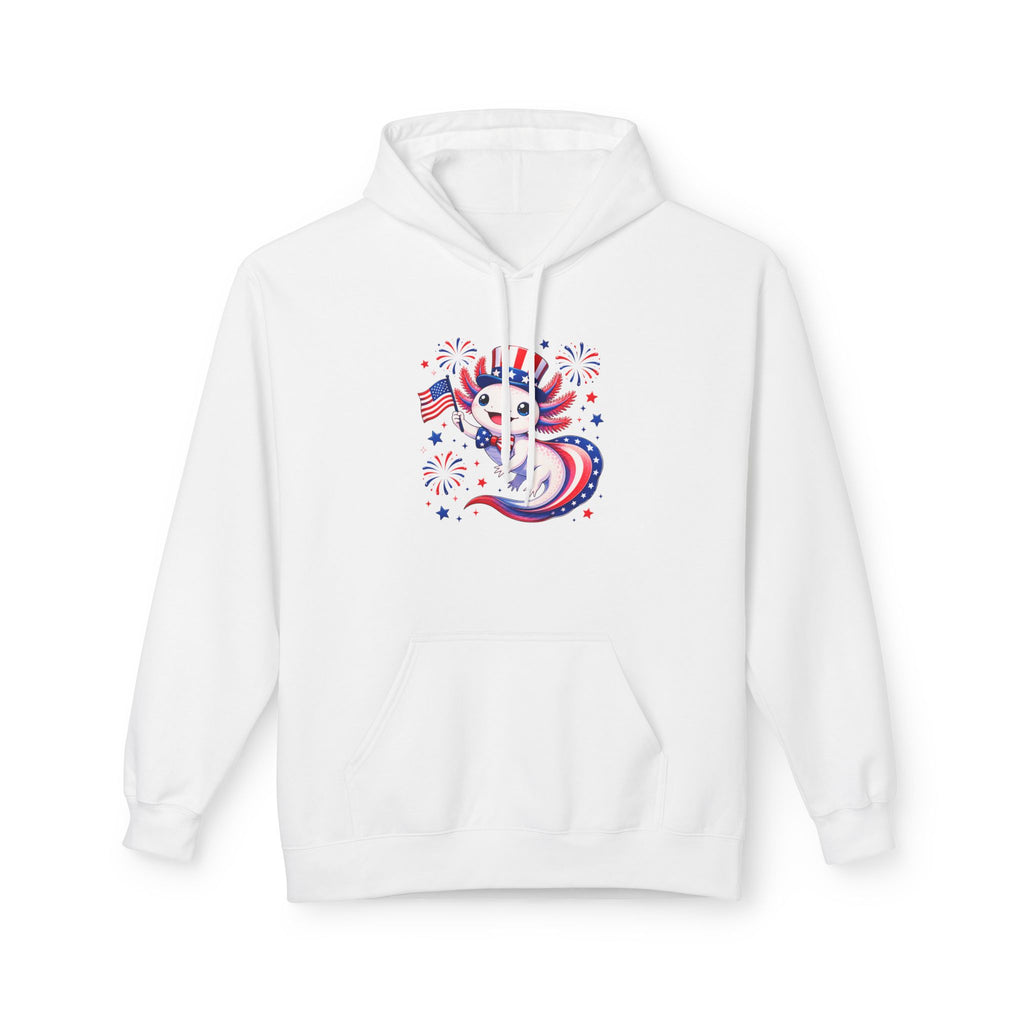 Patriotic Axolotl Midweight Softstyle Fleece Hoodie