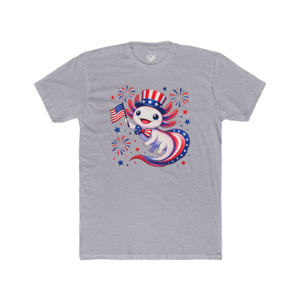 Patriotic Axolotl Cotton Crew Tee