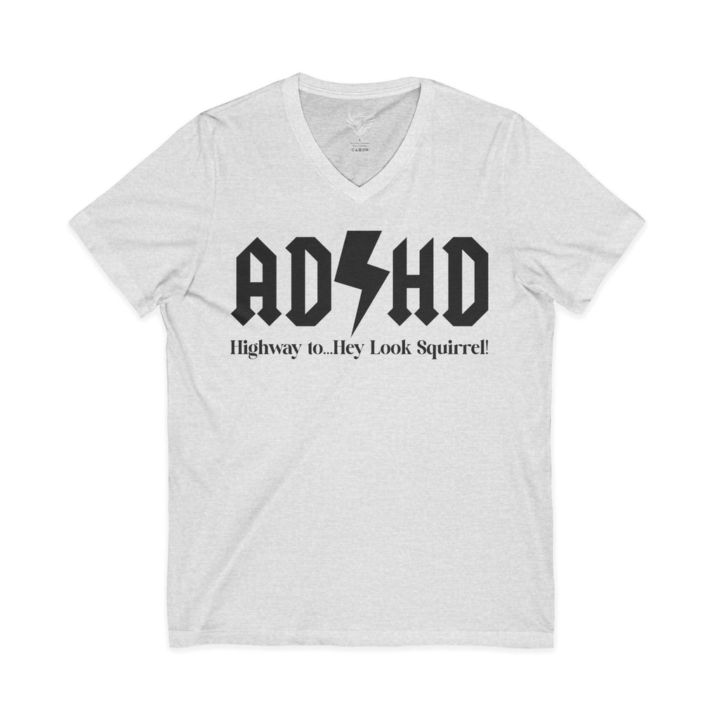 ADHD Highway to... Jersey Short Sleeve V-Neck Tee