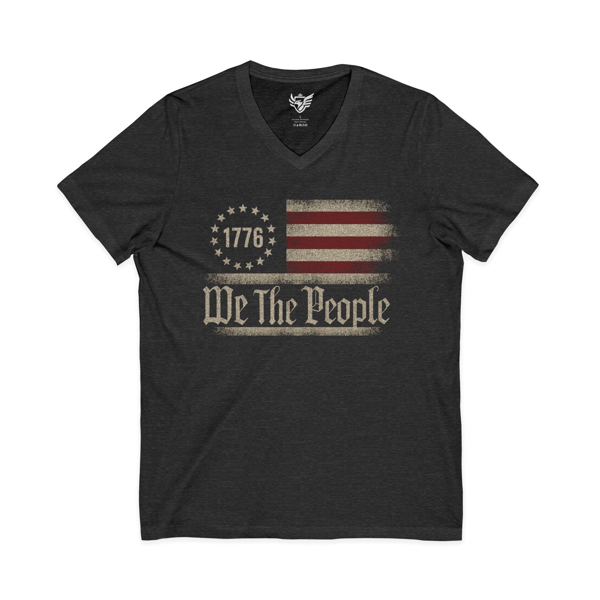 We The People Jersey Short Sleeve V-Neck Tee