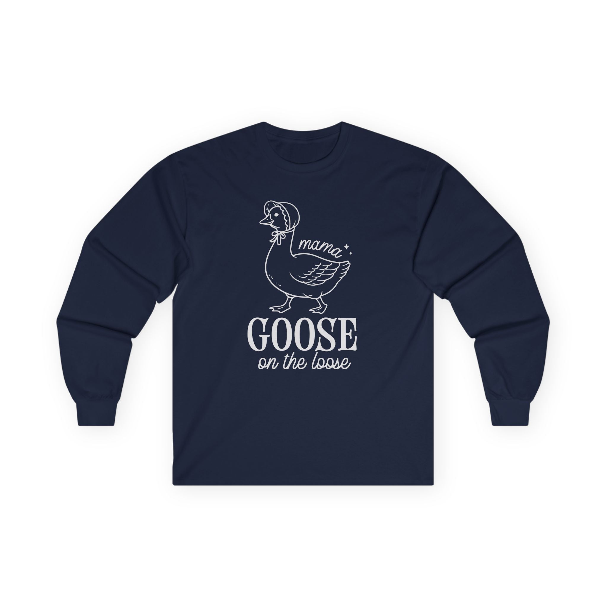 Mama Goose on the Loose Cotton Long Sleeve Tee