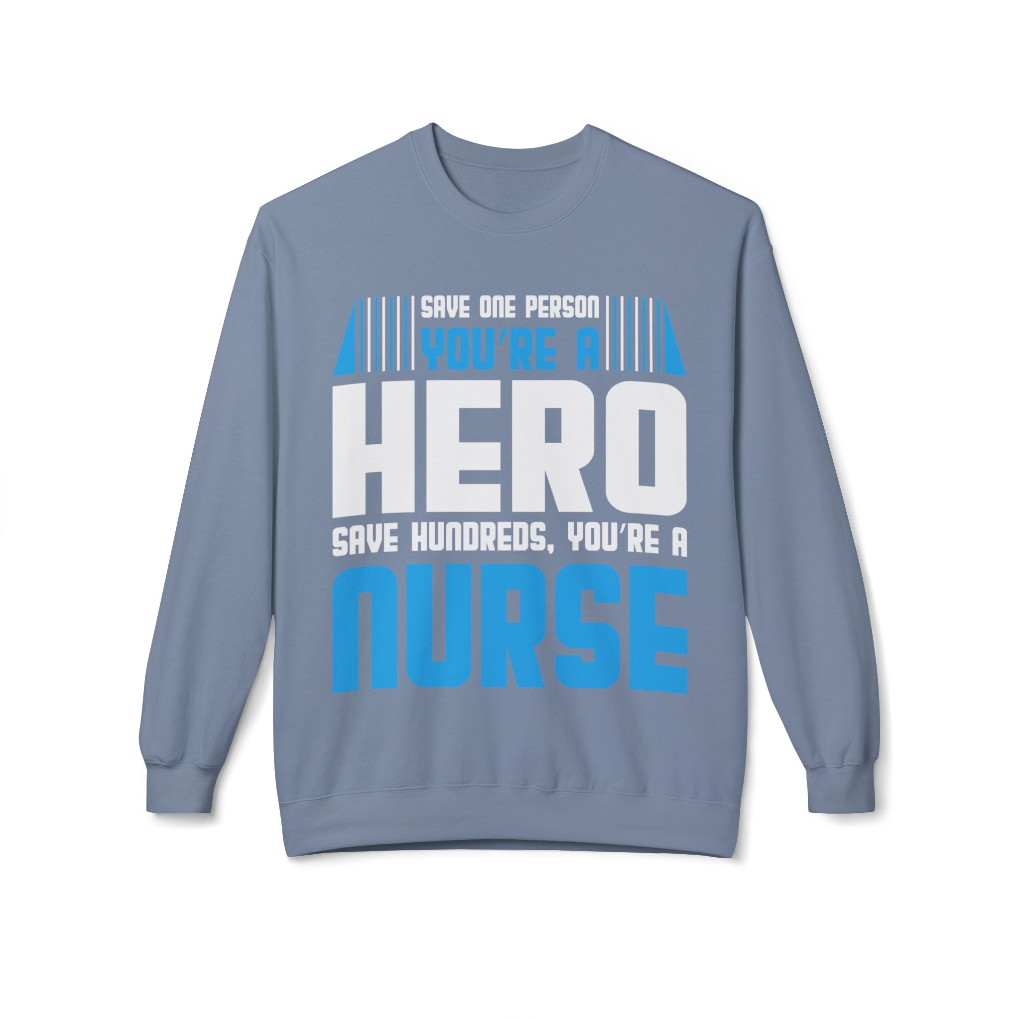 Nurses Are Heros Midweight Softstyle Fleece Crewneck Sweatshirt
