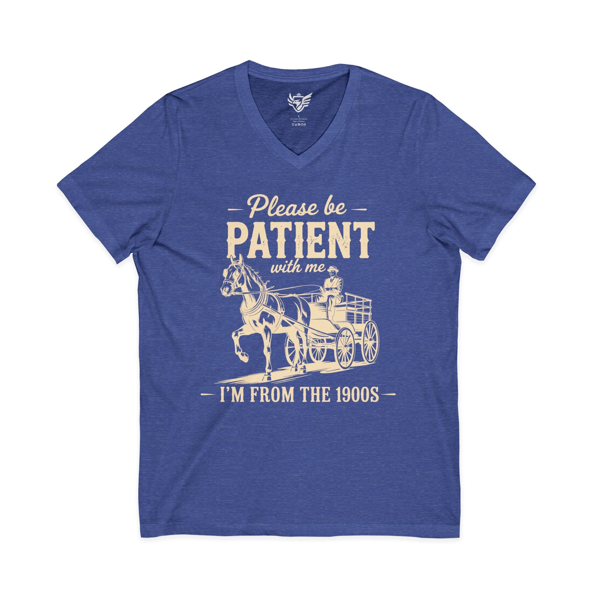 Please Be Patient With Me I'm From the 1900s Jersey Short Sleeve V-Neck Tee